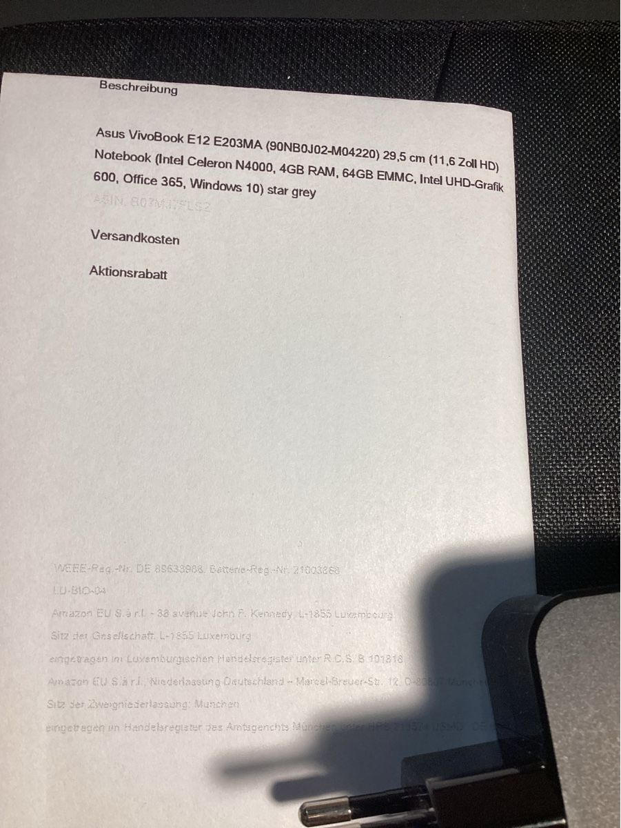 Asus Notebook: ASUS  E203 MA Vivobook – Usato da Zuzwil SG venduto da lak_x6f2 2