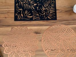 CASA 🌴 8x sets de table palm tropical print velours