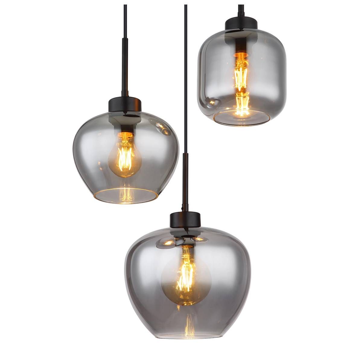 Kronleuchter & Deckenlampen: Pendelleuchte, Glas, Rauchfarbe, 38 cm Ø – Neu (gemäss Beschreibung) aus Kreuzlingen von Smart-Light 5