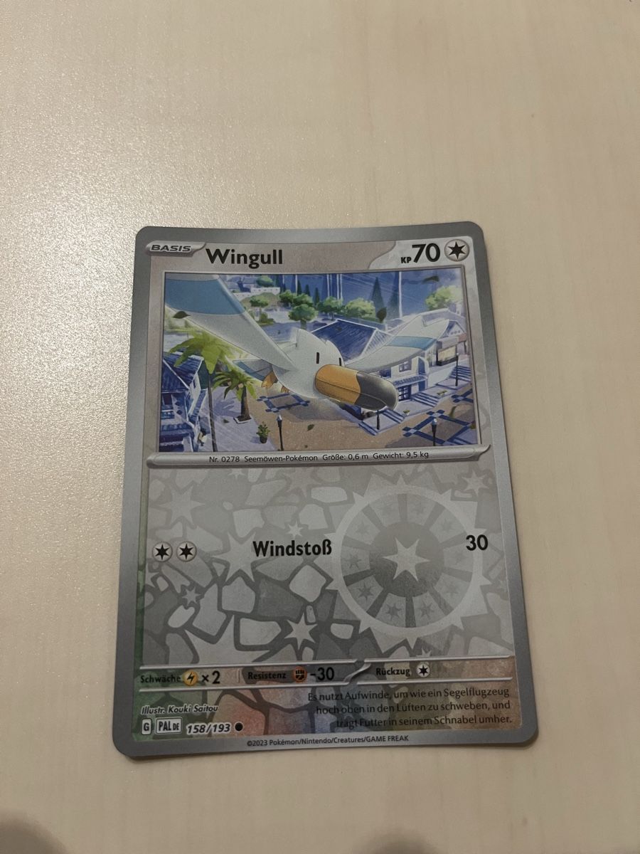 Pokémon Sammelbilder & Trading cards: Wingull PAL 158 Reverse Holo DE – Neu (gemäss Beschreibung) aus Aarburg von Barnetta07