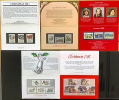 Australien 1981- 87 - 5 Briefmarken Folder Weihnachten **