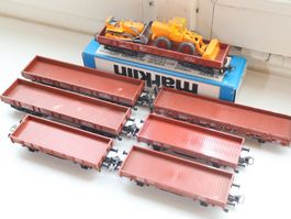 Märklin Baustellen Güterwagen Set + Fahrzeugen H0 4474