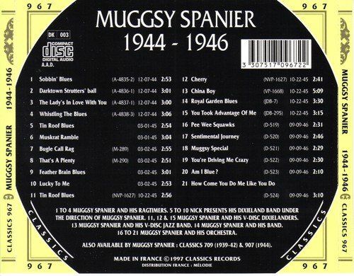 CDs: Jazz-CD:  Muggsy Spanier 1944 - 1946 (Classics) – D'occasion à Hochfelden par mue_lhm9 1