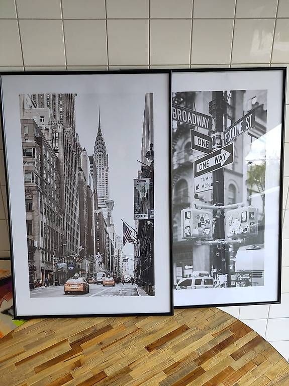 Cornici: 2 Bilderrahmen mit passenden New-York-Postern – Usato da Balgach venduto da Thatsboooo181