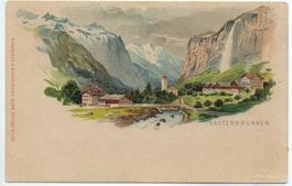 LAUTERBRUNNEN Litho Hubacher-Biedermann