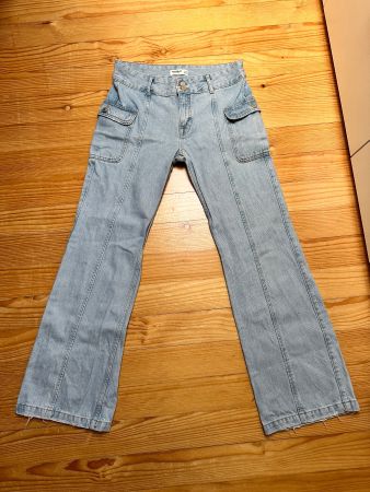 Pull & Bear Cargo Flare Jeans 38