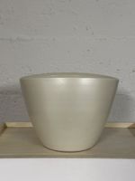 Übertopf/Blumentopf crème/ecru seidenmatt (oval)