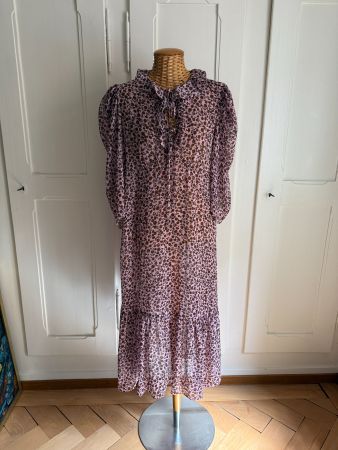 TOPSHOP - Chiffonkleid lila geblümt 36