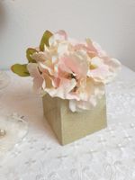 5x Tasche Hochzeit Geburtstag Dekoration Basteln Goldfarben