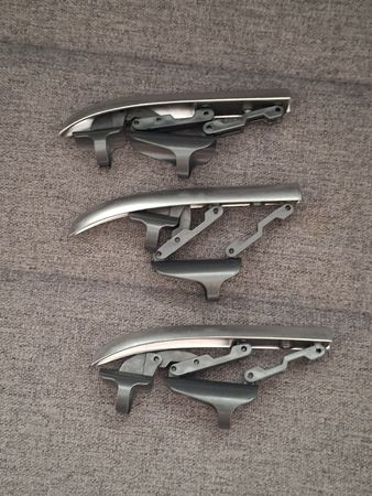 Finger-Krallen Set Kostümzubehör silber 3 