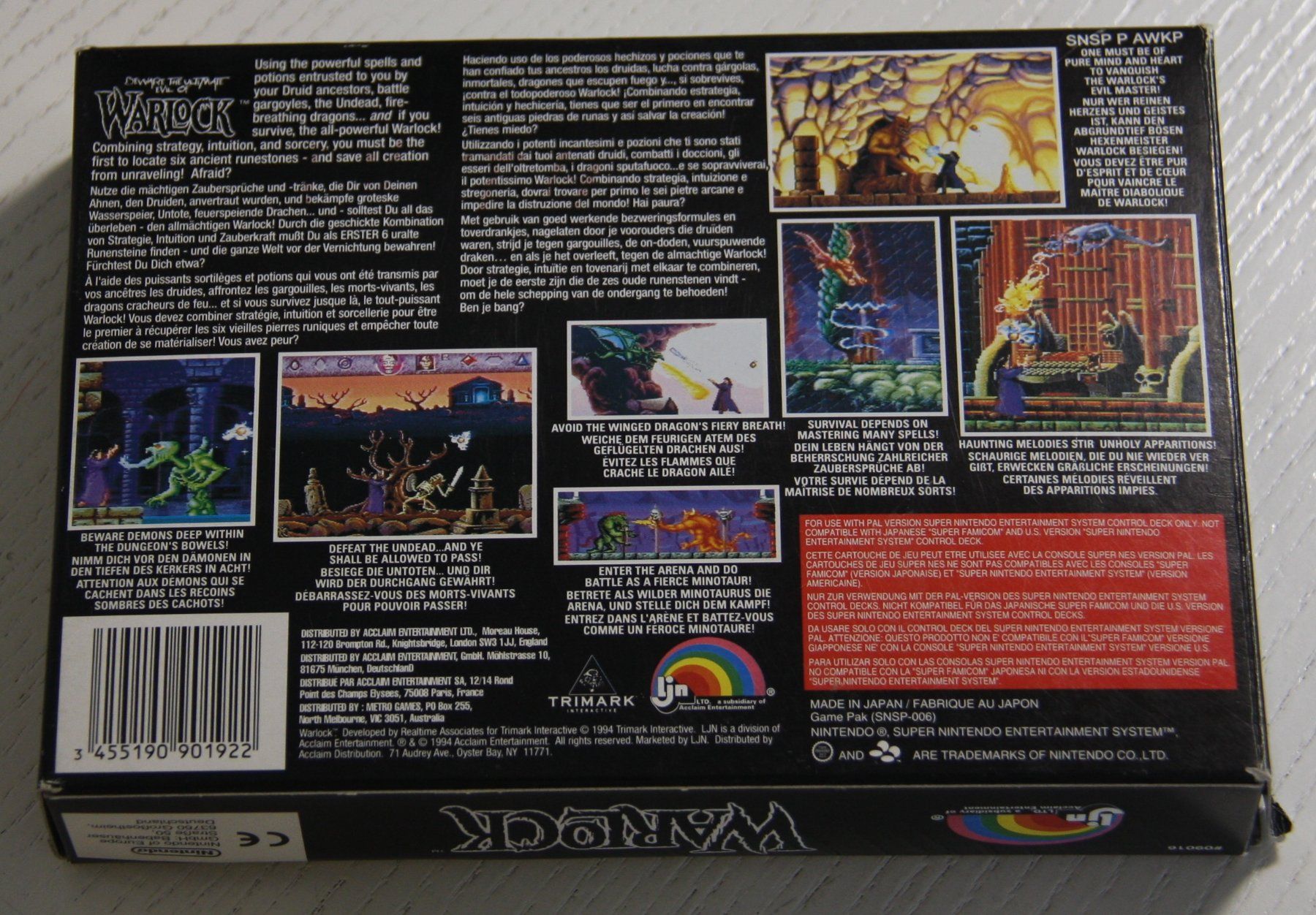 Spiele: SNES Warlock – Gebraucht aus Fisibach von Retrogames24 2