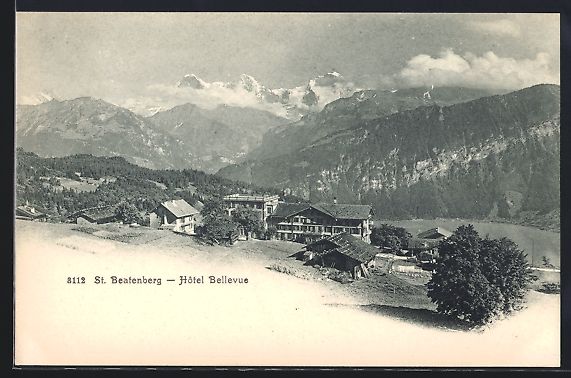 Cartoline postali: AK St. Beatenberg, Hotel Bellevue – Usato da Berlin venduto da bartko-reher