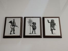 Bilder Vogel Gryff auf Holz (3-teilig)