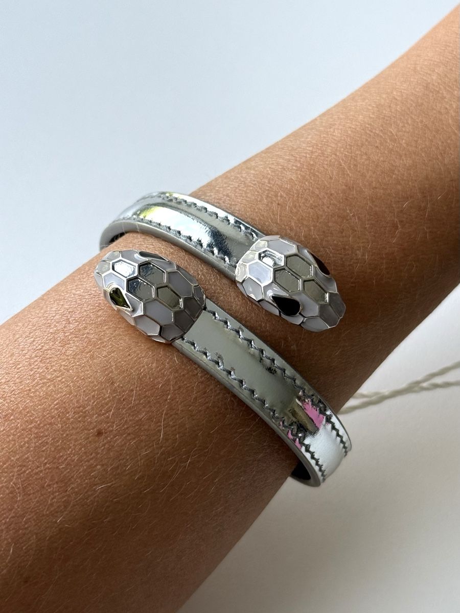 Bulgari Armbänder & -reifen: Bracciale Bvlgari Serpenti Pelle Argento Nuoro – Neu und originalverpackt aus Castagnola von BlondiePosh 2