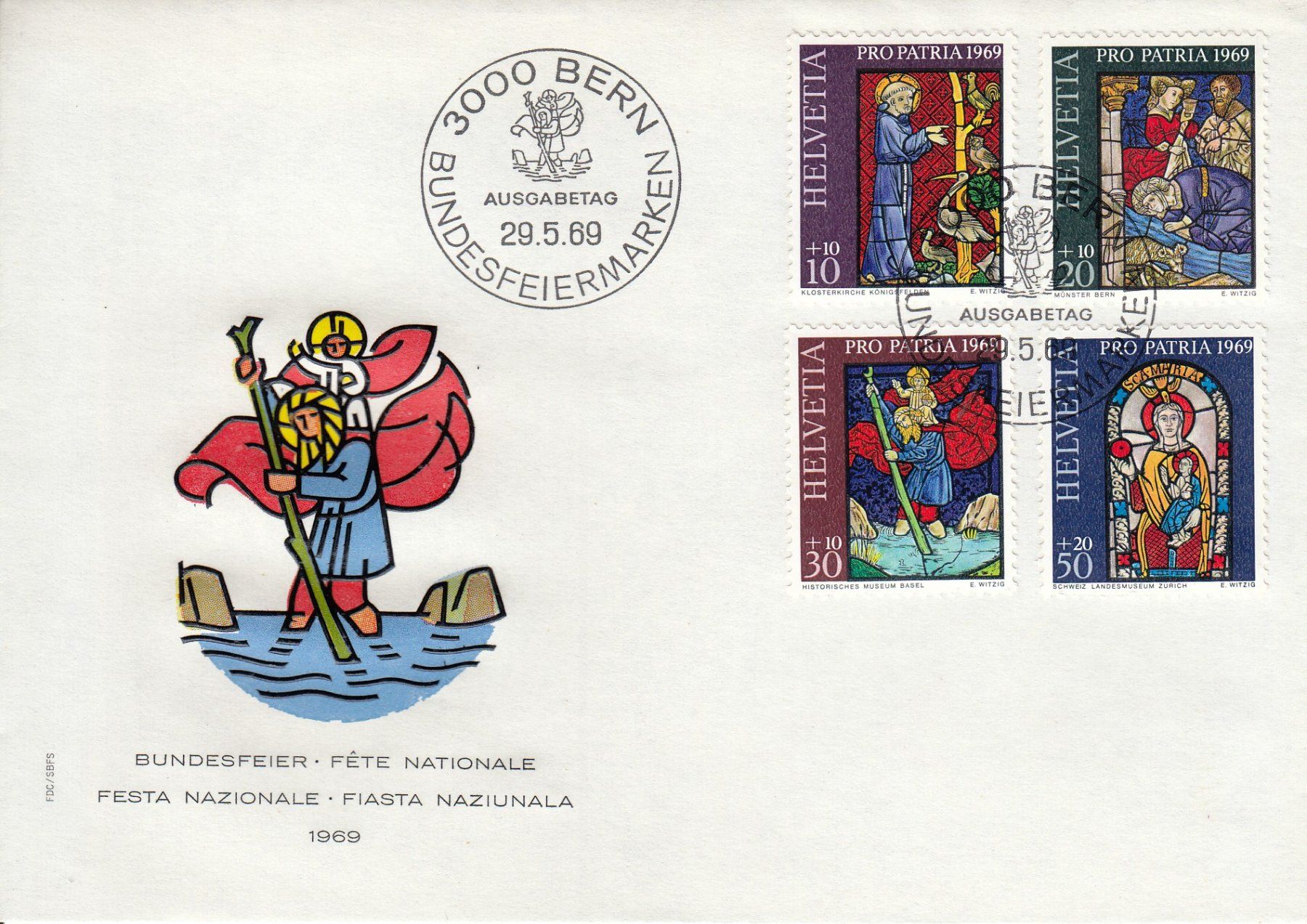 Tutti i francobolli: 1969 Pro Patria FDC – Usato da Spreitenbach venduto da Mustang_1105