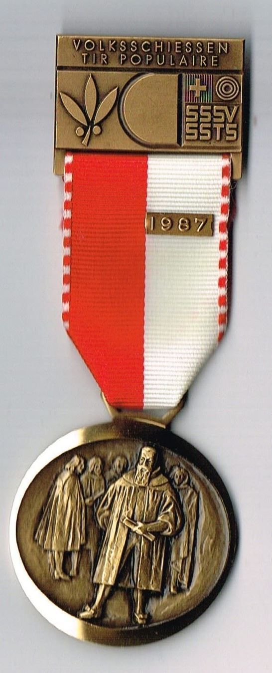 Medaglie: 1987_Volksschiessen_SSSV – Usato da Hombrechtikon venduto da Fraese01