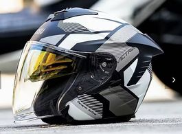 Motorrad Jethelm mit Dopplevisier