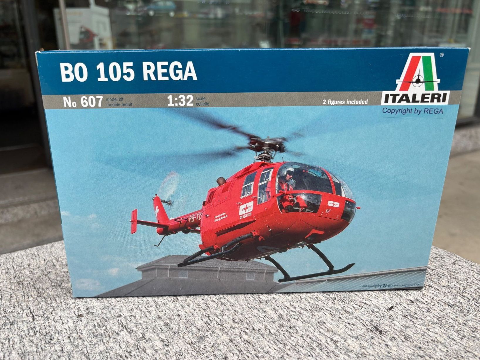 Italeri Kit di modellismo & Modellini statici: Italeri 1:32 B0 105 REGA 607 – Nuovo e nell'imballaggio originale da Chiasso venduto da Carrara-Modellismo