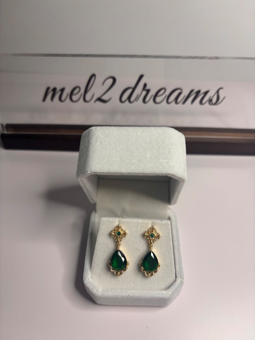 Ohrringe & -stecker: Boucles d'oreille pierre émeraude – Neu (gemäss Beschreibung) aus Lausanne von mel2dreams 2
