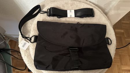 Allover Tasche Bauchtasche Crossbody Nylon schwarz neu