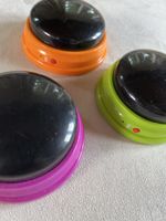 Talking Buttons Set of 3 Orange Green Purple Good Condition