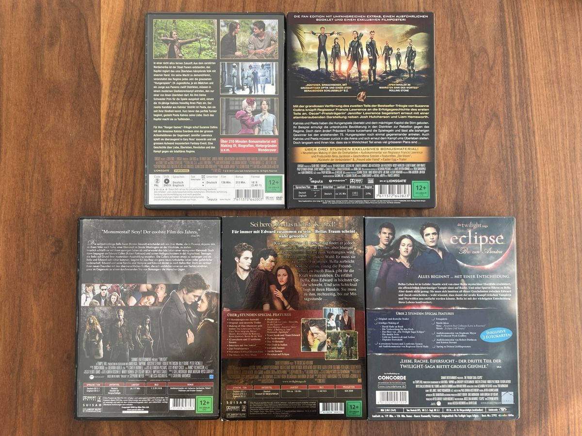 Tutti i DVDs: Twilight & Hunger Games DVD Collection – Usato da Rickenbach LU venduto da Mr.Entertainment 1