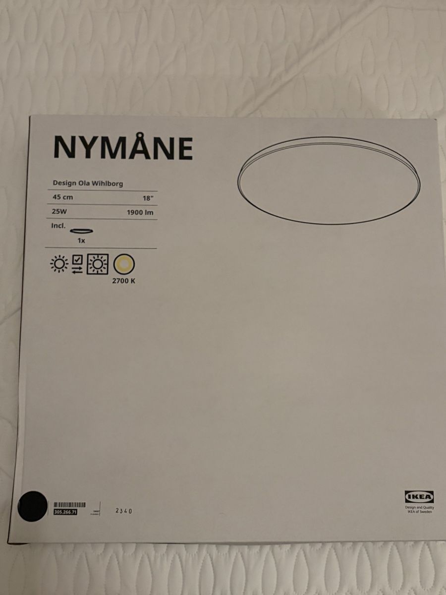 Ikea Lampadari & plafoniere: Schwarze Deckenleuchte (IKEA Nymane) – Nuovo (secondo la descrizione) da Zürich venduto da emi_5tlg 1