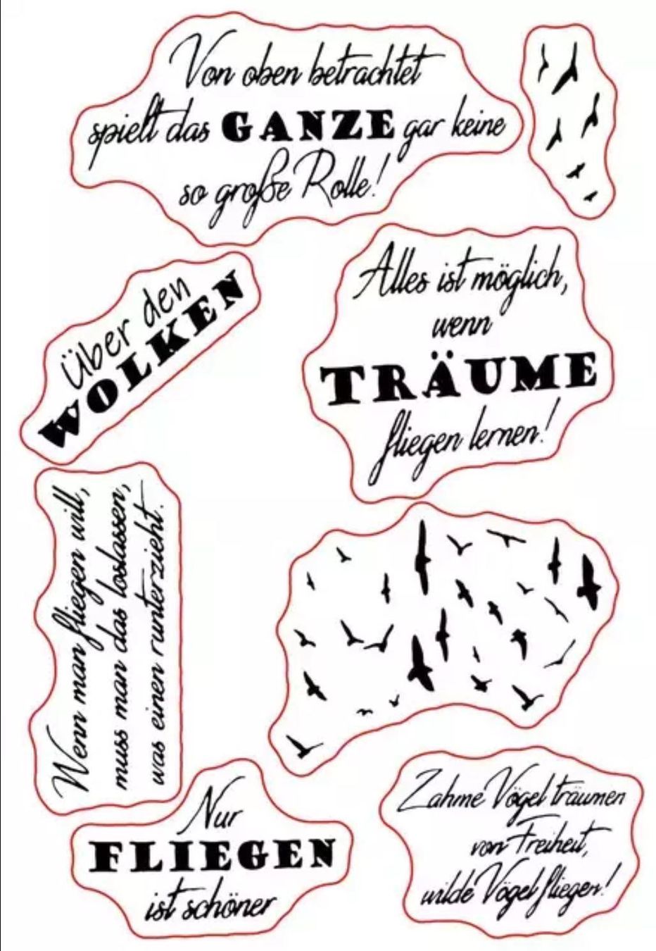 Timbri: Silikonstempel Über den Wolken – Nuovo e nell'imballaggio originale da Kaltbrunn venduto da schere-stein-papier
