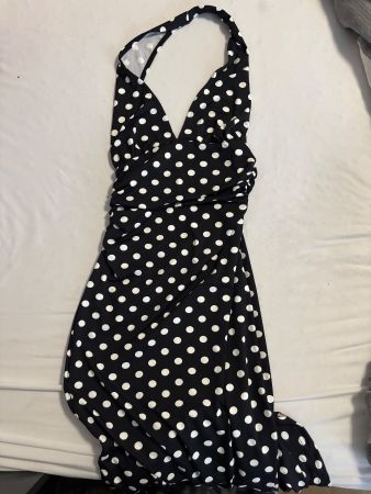 Shein Polka dot langes Kleid