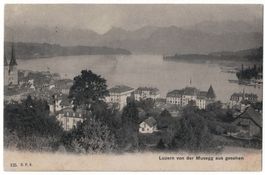 Luzern von der Musegg aus gesehen, gelaufen 1906