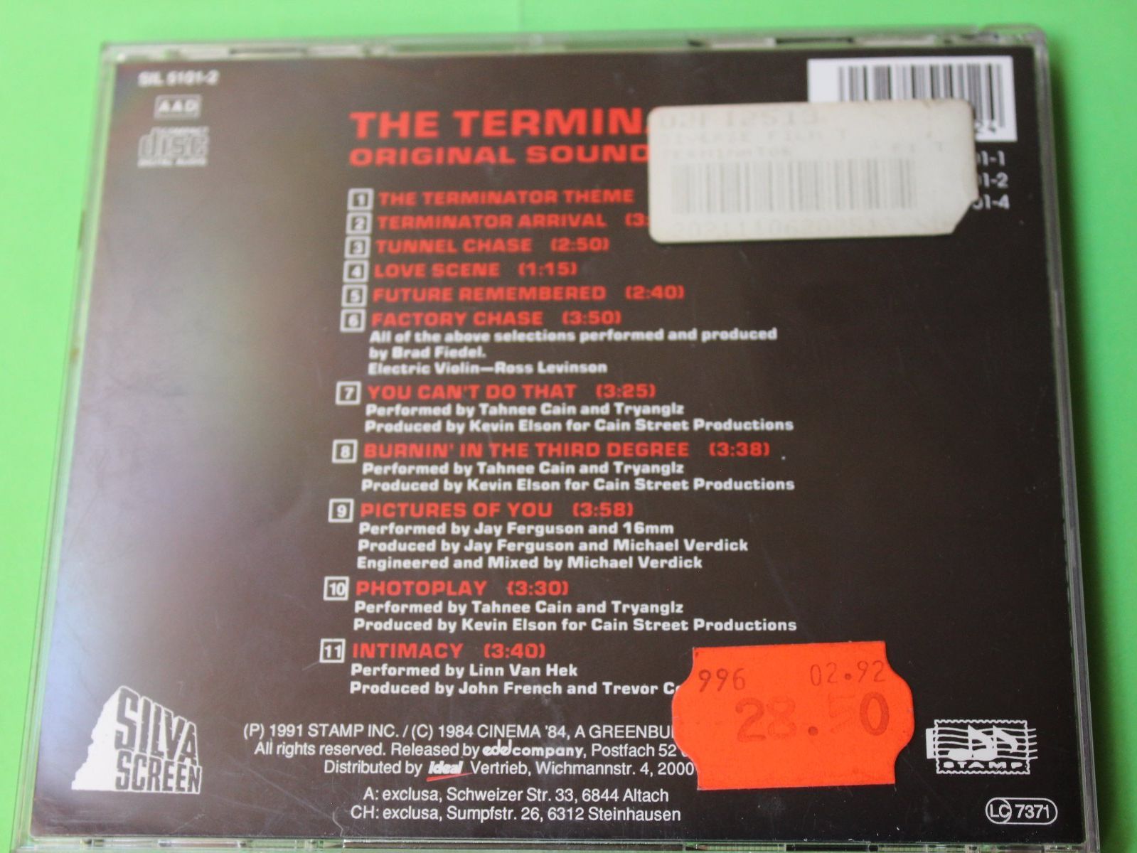 CDs: The Terminator (Soundtrack) Arnold Schwarzenegger CD – Gebraucht aus Tübach von JamesStone 2