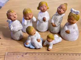 Set Singer Engel Jullar 5 Kinder, 2 Baby Engel, 9cm