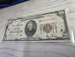 20 Dollar Federal Reserve Bank New York 1929 Banknote