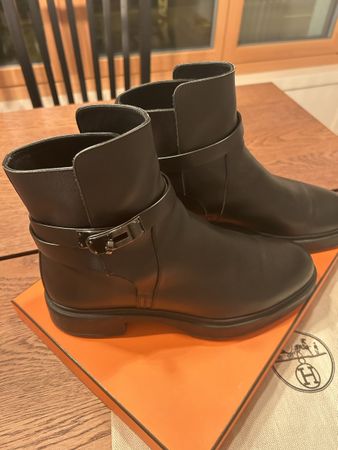 Hermes Kelly Man’s boots , Size 42.5 Black