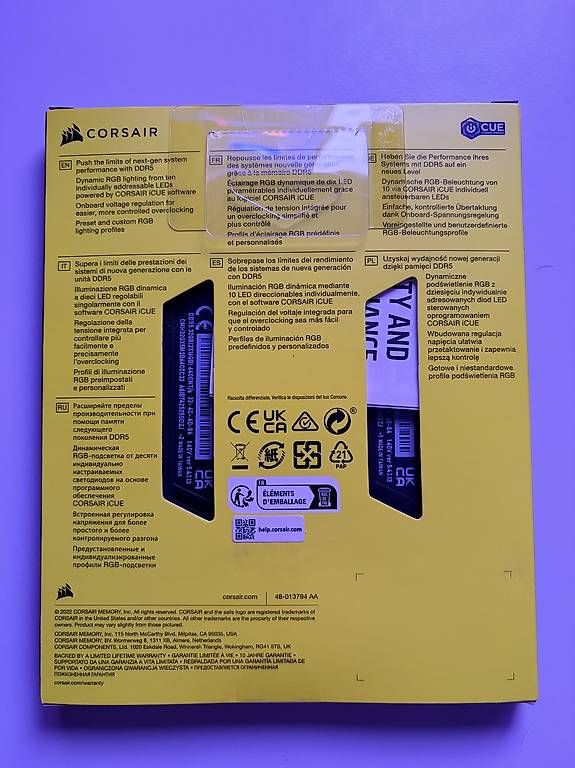 Componenti elettronici: Ram 2x16 corsaire 6400mhz Lc32 – Usato da La Chaux-de-Fonds venduto da rya_v7rd 1
