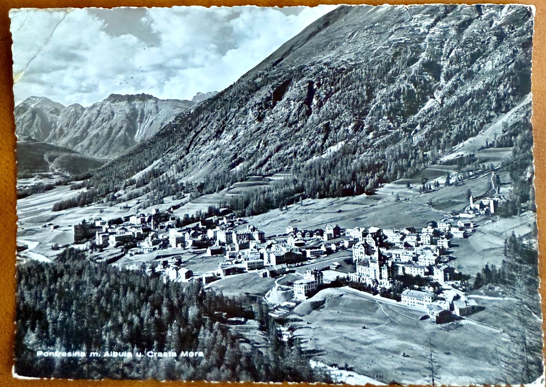 Cartoline postali: AK: Pontresina - m. Albula u. Crasta Mora – Usato da Lutry venduto da Ediego