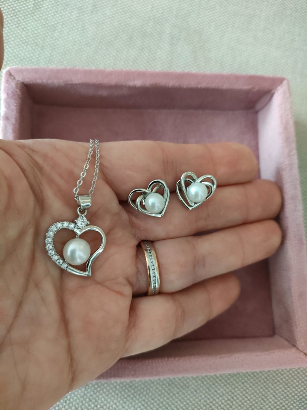 Catenine: Süsswasserperlen Set mit Silber Kette – Nuovo e nell'imballaggio originale da Bern venduto da Lidia.5