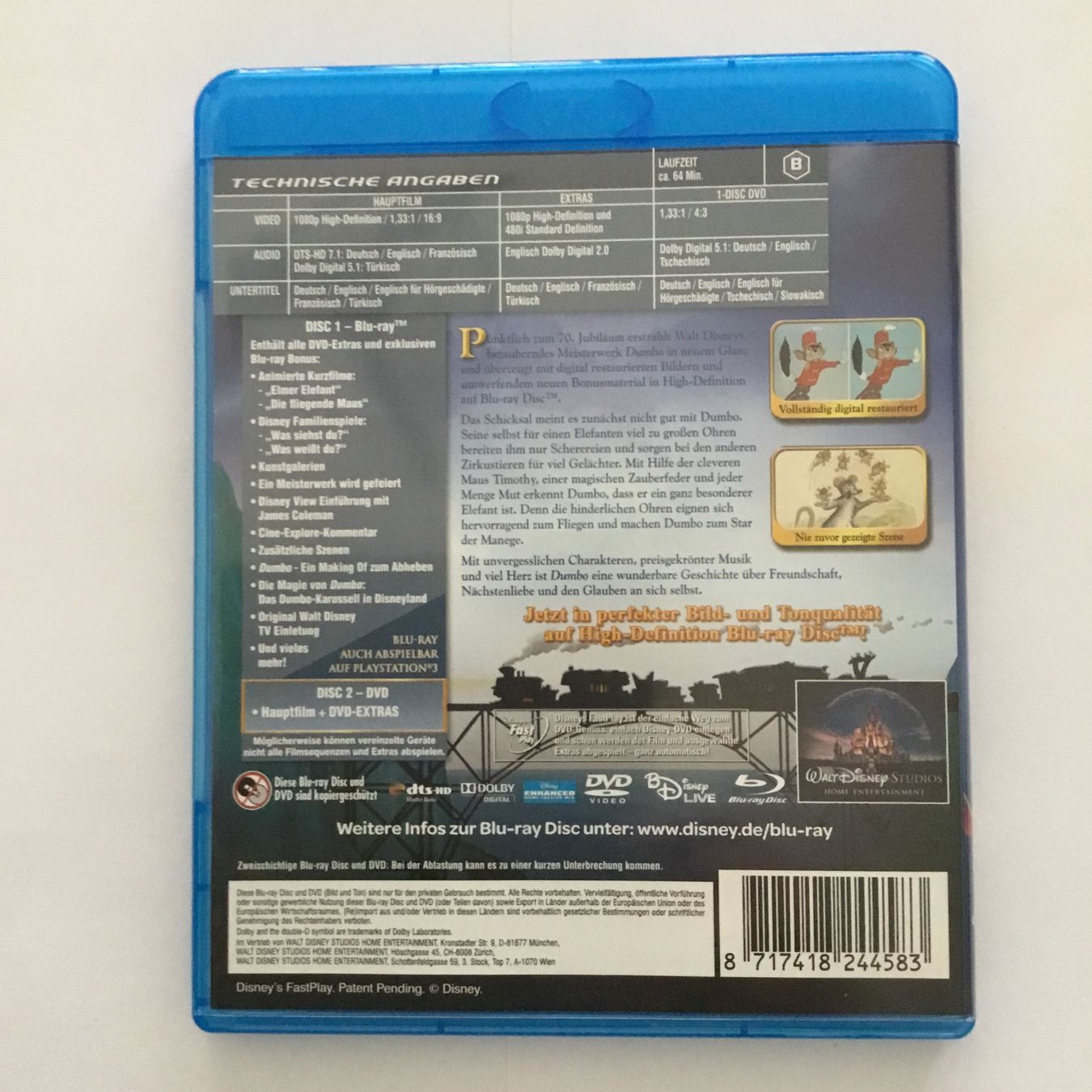 Alle DVDs: Dumbo Blu Ray + Dvd - 2 Disc – Neu (gemäss Beschreibung) aus Blauen von Stella66 1