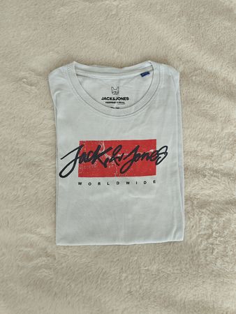 Jack & Jones T-Shirt weiss mit Aufdruck - Grösse 164