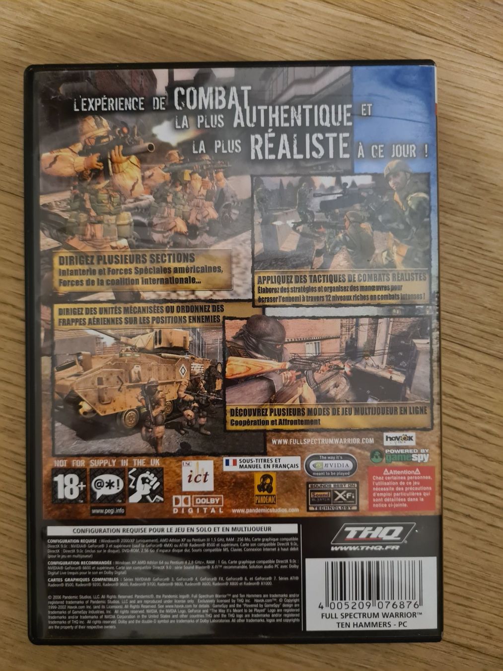 Giochi: Full Spectrum Warrior: Ten Hammers (Multilanguage) - PC – Usato da Carouge GE venduto da Gasco 1