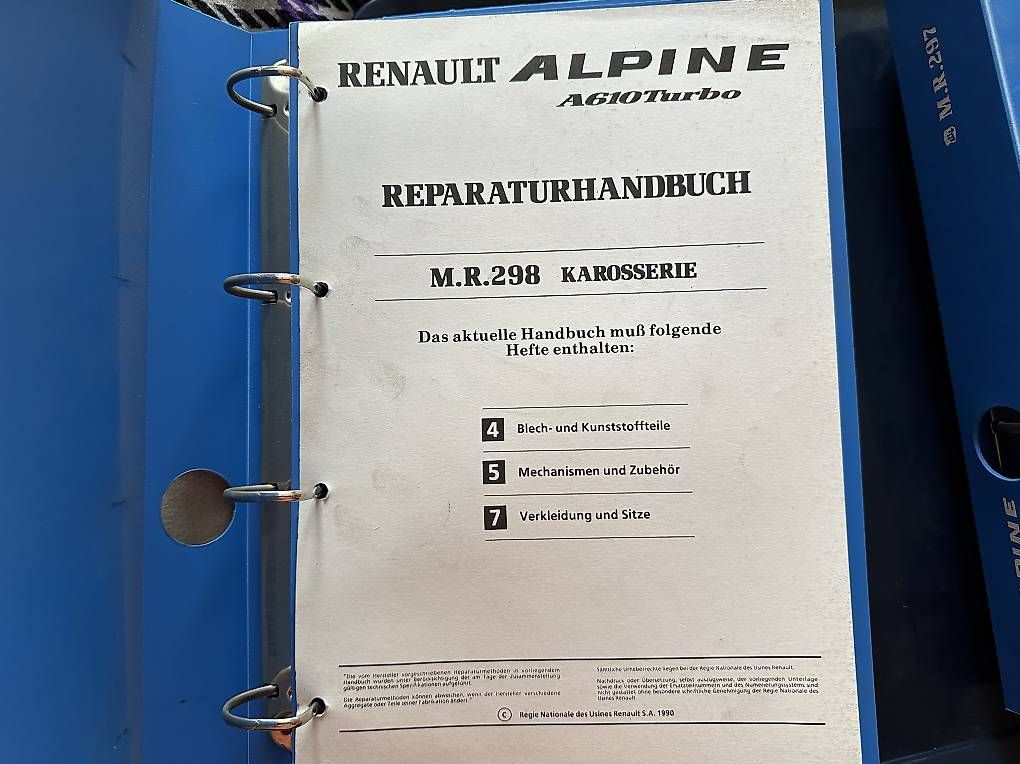 Renault Autres accessoires p. véhicule: Alpine Reparatur Handbuch – D'occasion à Buchs SG par Scaro 1