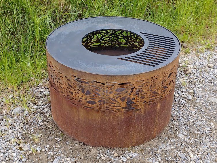 Feuerschale: Feuerschale Feuerzylinder mit Grillring 100 cm – Neu (gemäss Beschreibung) aus Kölliken von MeWo-Design 2