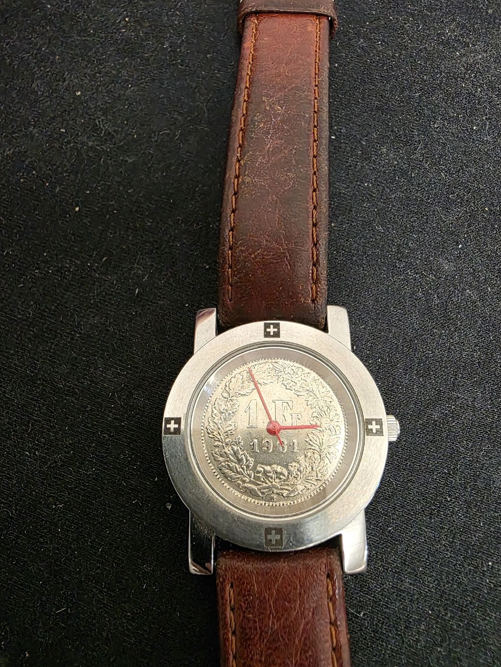 Orologi: Armbanduhr mit Schweizer Franken Silber 1961 – Usato da Wolfertswil venduto da Antiko 1