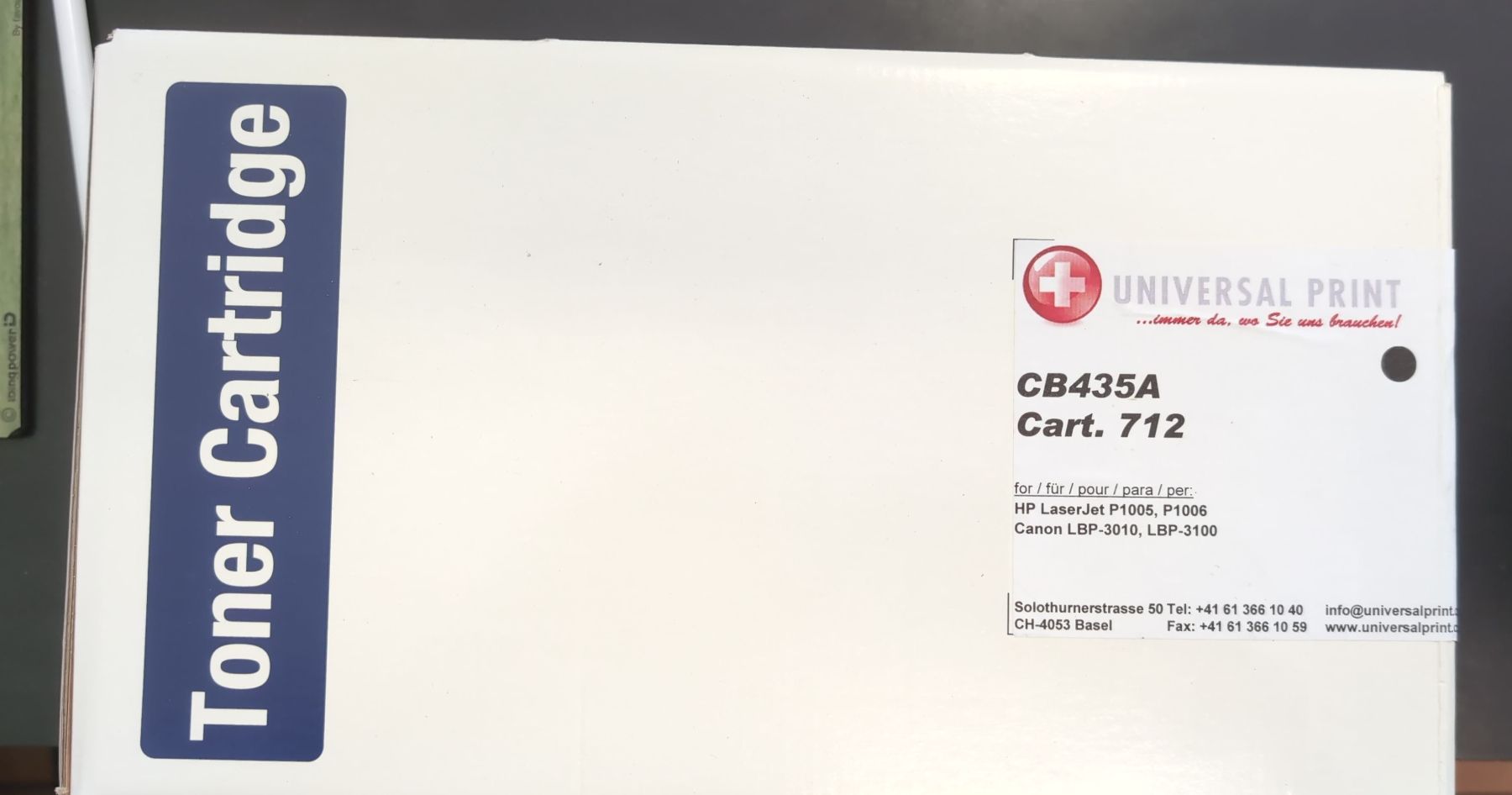 Hewlett Packard Cartucce per stampanti & toner: Cartouche Toner HP CB435A 712 Neuve – Nuovo e nell'imballaggio originale da Lausanne venduto da Station84