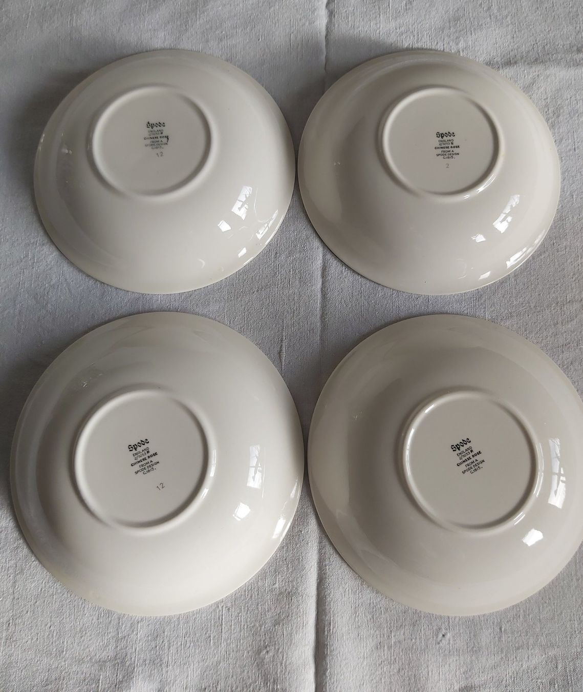 Spode Schalen: 4 Dessertschalen, Spode florales Muster, England – Gebraucht aus Bern von aronari 5