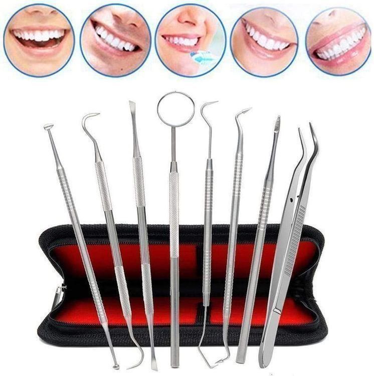 Cura dei denti: Zahnsteinentferner Zahnpflege Set 8 Pcs – Nuovo (secondo la descrizione) da Thun venduto da thunshop