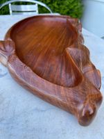 Schale in Form eines Ferkels - Holzschnitzerei