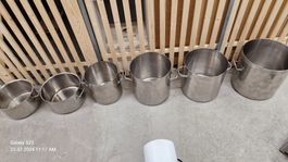 Profi Edelstahl Topf Set, 5 Töpfe, verschiedene Grössen, ...