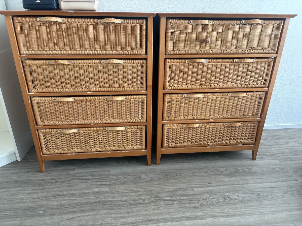 Cassettiere: Rattan Kommode mit 4 Rattankörben Holz – Usato da Kilchberg ZH venduto da ros_9x58