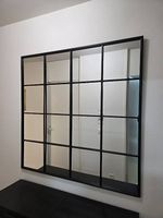 Wandspiegel schwarz 120x120cm